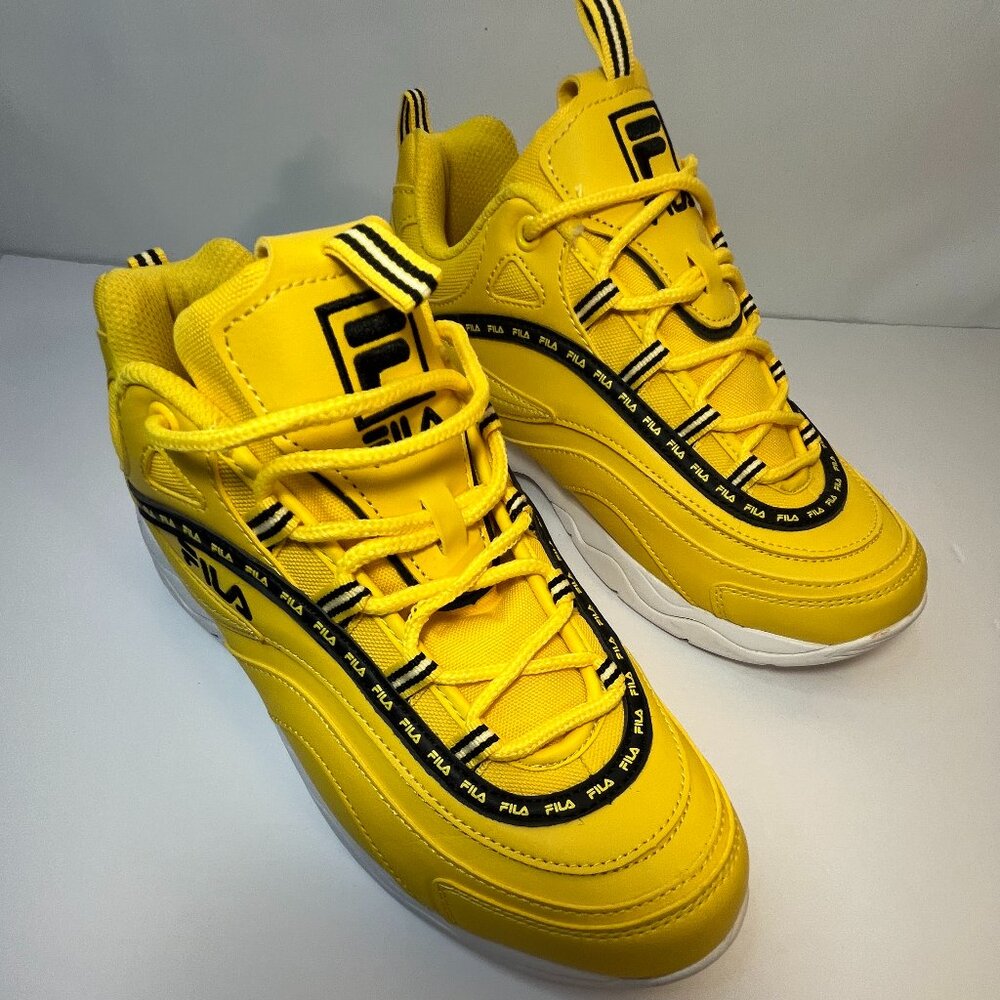 FILA Men's Sneaker- Ray Repeat,Yellow/White